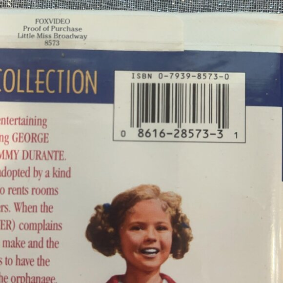 Little Miss Broadway VHS Collectors and Fans! 100% Working Condition and Sealed - Picture 3 of 8
